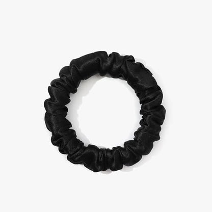 LILYSILK 9 Pack 100 Real Mulberry Silk Scrunchies Black for Women Mini- Colorful Hair Bow Ties- Girls- Unique Bobble Elastics Hair Scrunchy- Soft Cute - color: 9pc-Mini