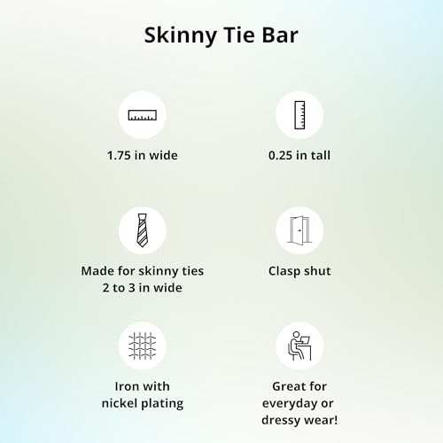 tiemart Tie Bar - style: Silver Skinny