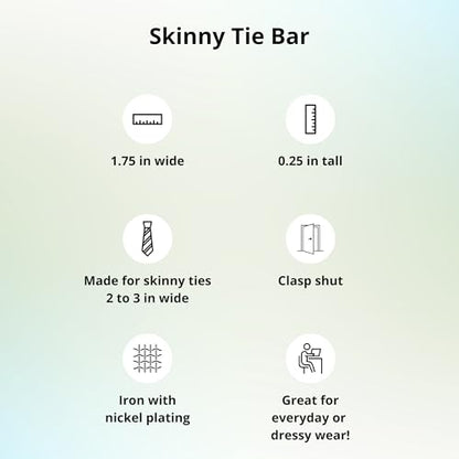 tiemart Tie Bar - style: Silver Skinny