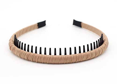 JOBAND 4pcs Hairbands for Women, Non-Slip Zig Zag Headbands, Adjustable Teeth Comb Hair Hoop, Daily Use, Yoga, Spa, Parties, Resin Cotton Blend | Non Slip hair accessories for women Can easily solve the problem of short hair on the forehead Suitable Daily