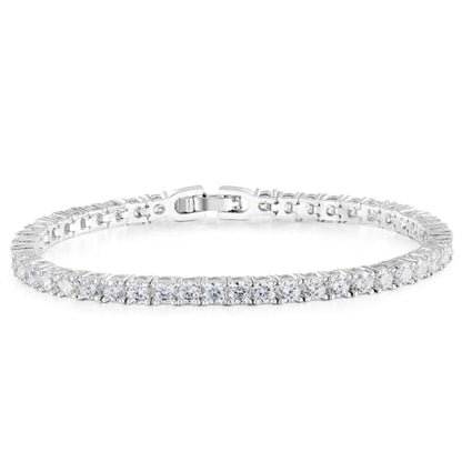 3MM Cubic Zirconia Tennis Bracelet for Women and Men, Classic Tennis Bracelet Small Wrist Size 6-7.5 inches - size: 7.0"