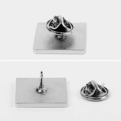 Minimalistic Blue Line Tiger on A Rock Unisex Brooches & Pins Square Lightweight Lapel Badge Jewelry for Clothing Shawl Hat