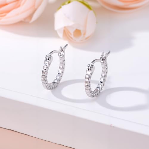 925 Sterling Silver Hollow Hoop Earrings for Women, Simple and Retro Style, Jewelry Gifts for Valentine's Day, Mother's Day, And Birthdays - style: Style 1