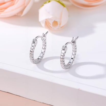 925 Sterling Silver Hollow Hoop Earrings for Women, Simple and Retro Style, Jewelry Gifts for Valentine's Day, Mother's Day, And Birthdays - style: Style 1