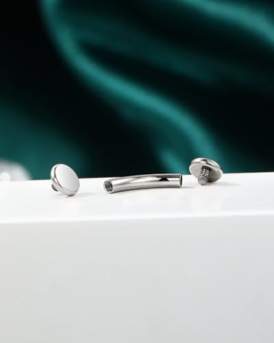COCHARM Minimalist Disc Floating Belly Button Rings, G23 Solid Titanium Belly Navel Rings Flat Back, 14G Internally Threaded Belly Navel Piercing Jewelry