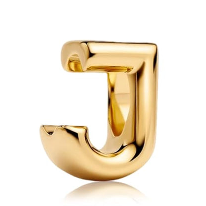 Gold Letter Charms A-Z for Bracelets 925 Sterling Silver Alphabet Initial Charms Beads Jewelry Gifts for Women - color: J