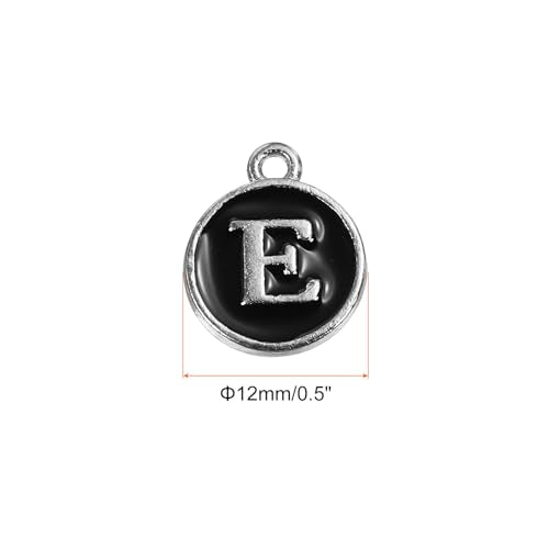 MECCANIXITY Alphabet Enamel Letter Charm Jewelry Charm Pendant for Jewelry Making, Bracelet, Craft - style: E