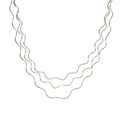 Handmade in Italy Necklace S925 Silver Twist Choker-Necklaces Minimalist Coil Craft Jewelry Mother's Day Christmas Gift for Women - color: 06