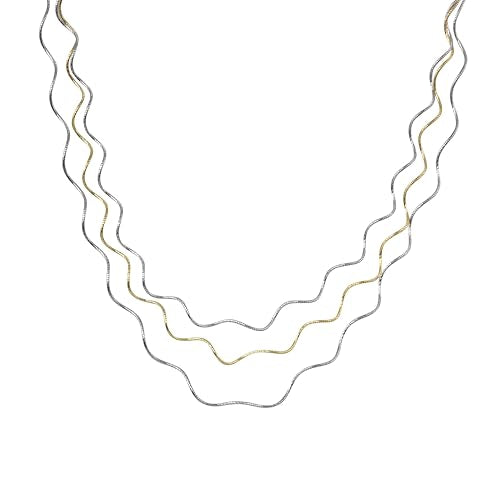 Handmade in Italy Necklace S925 Silver Twist Choker-Necklaces Minimalist Coil Craft Jewelry Mother's Day Christmas Gift for Women - color: 06
