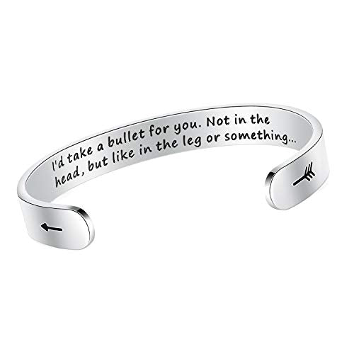 SAM & LORI Personal Bracelets for Teens/Women-Inspirational Jewelry Gifts (Various Designs) for Daughter/Sister/Mom/Friends-Adjustable Bracelet in a Pretty Gift Box - style: 2-Friend/Sister-I'd take a bullet...