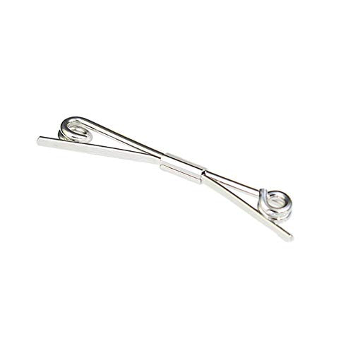 Tight Necktie Tie Clips Collar Bar Shirt Collar Stay Tie Pins Cravat Clips Silver Gold Black Tone Metal Collar Pin Jewelry Accessories for Men - color: Silver
