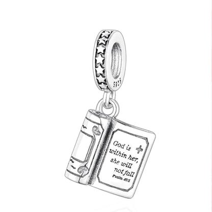 LaMenars 925 Sterling Silver Charms for Pandora Bracelets & Necklaces | Bead Charms Birthday Holiday Jewelry Gifts For Women - color: Beble Cross Star Dangle