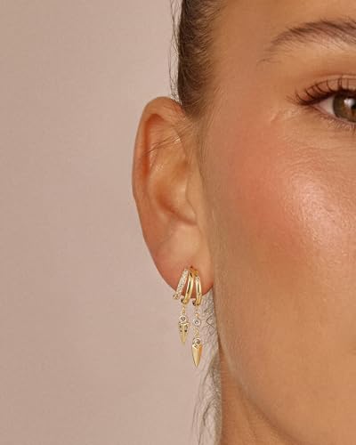 Freekiss Pearl Earrings for Women Trendy: Flat Back Stud Earrings 14K Gold Plated/925 Sterling Silver Freshwater Pearl Dangle Earrings Cute Bow Earrings Wedding Jewelry Birthday Gifts for Women Girls - style: Short Zircon-GD