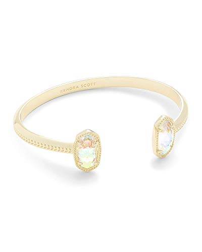 Kendra Scott Elton Cuff Bracelet for Women, Fashion Jewelry - color: GOLD - IRIDESCENT DICHROIC GLASS