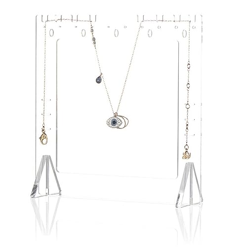 RENIAN Jewelry Photography Props Board Acrylic Frame Tabletop Stand for Studio Shooting Necklaces, Stud Earrings and Earrings Drop Dangle Display Holder