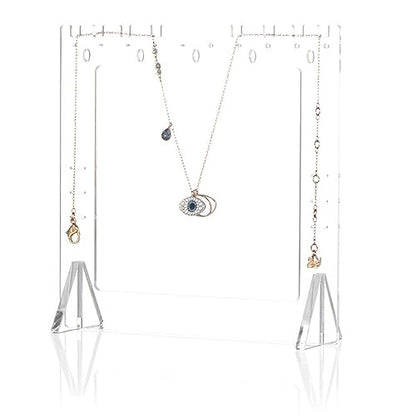 RENIAN Jewelry Photography Props Board Acrylic Frame Tabletop Stand for Studio Shooting Necklaces, Stud Earrings and Earrings Drop Dangle Display Holder