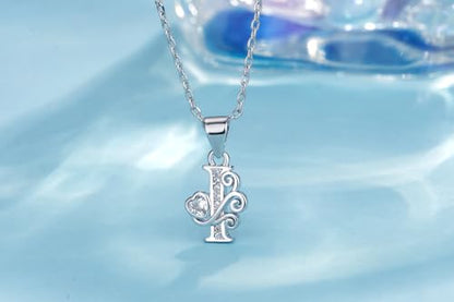 S925 Sterling Silver Initial Letter Necklaces for Women Dainty Letter Chain Necklace for Women Personalized Jewelry Gifts - style: I