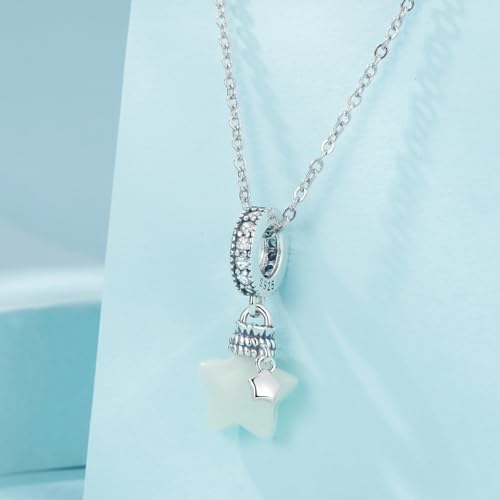 BISAER 925 Sterling Silver Charms for Bracelets Cat Dog Sloth Animal Beads Butterfly Fairy Heart Dangle Pendant Charms - color: Green