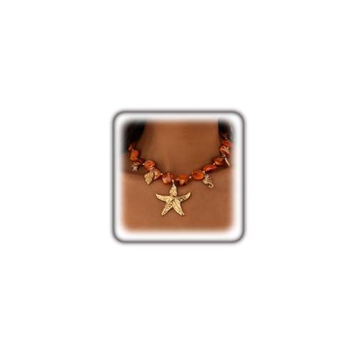 Boho Chunky Shell Necklace for Women Baroque Pearl Pendant Necklaces Irregular Shell Beaded Choker Necklace Trendy Vacation Jewelry Accessories - color: Brown2