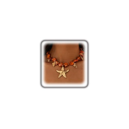 Boho Chunky Shell Necklace for Women Baroque Pearl Pendant Necklaces Irregular Shell Beaded Choker Necklace Trendy Vacation Jewelry Accessories - color: Brown2