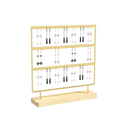 Julysky Earring Holder Organizer,Earring Holder Stand for Hanging Earrings,Earring Display Stand，Earring Organizer Stand，Earring Tree (Golden, 3 Layers) - color: Golden, size: 3 Layers