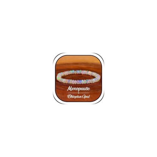 Anxiety Relief Crystal Bracelet Menopause Bracelet Tigers Eye Citrine Natural Stone Stress Beaded Stretch Bracelets Anxiety Relief Healing Bracelets New Chapter Encouragement Jewelry Menopause Gifts - color: A3: Opal