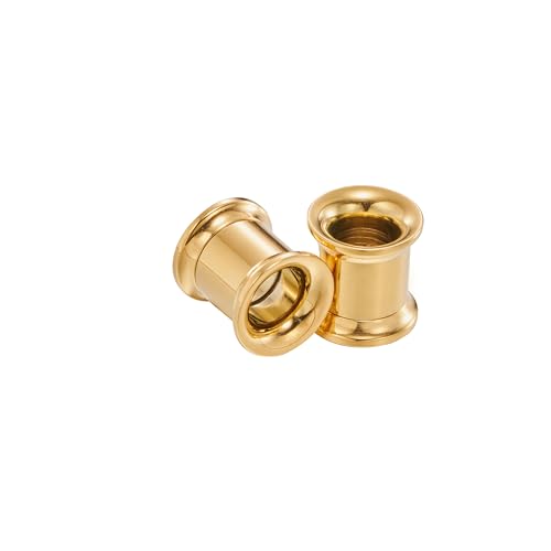 B BodyPJ Sparkles 6 Pairs Ear Gauges Plugs Tunnel Expanders Set,Mix Different Material,Piercing Jewelry - size: 6mm(2g)