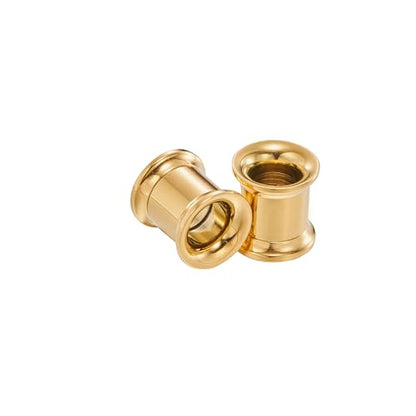 B BodyPJ Sparkles 6 Pairs Ear Gauges Plugs Tunnel Expanders Set,Mix Different Material,Piercing Jewelry - size: 6mm(2g)