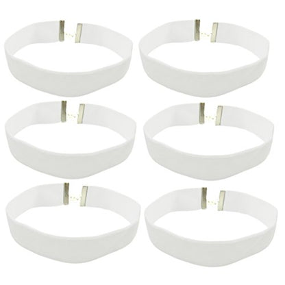 Velvet Choker Necklace for Women Goth Halloween Y2K Ribbon Collar Set - color: 2.54cm-12pcs-white