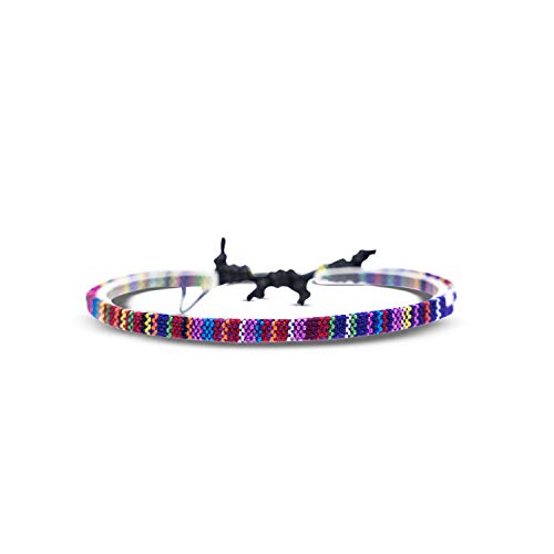 Made by Nami Surfer Anklet for Men and Women Waterproof and Adjustable Surfer Ankle Bracelet String Ankle Bracelet Beach Accessory for Ethnic Hippie Style - color: Deep Multi