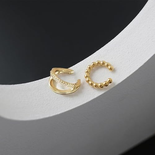 Ear Cuff Earrings for Women Chunky Ear Cuffs Non Piercing | Clip on cartilage earrings helix fake earrings jewelry trendy stuff christmas gift stocking stuffers - color: J
