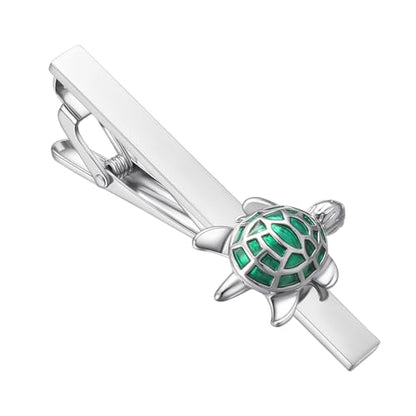 Yoursfs Novelty Marine Animals Tie Clip for Men Shark Whale Unique Cool Personalized Business Tie Bar Pin Jewelry for Valentine's Day Gifts - style: Turtle