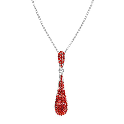 YINLI Full Crystal Rhinestone Gem Tear Drop Pendant Necklace Earrings Jewelry Sets - style: Style03