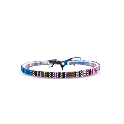Made by Nami Surfer Anklet for Men and Women Waterproof and Adjustable Surfer Ankle Bracelet String Ankle Bracelet Beach Accessory for Ethnic Hippie Style - color: Purple
