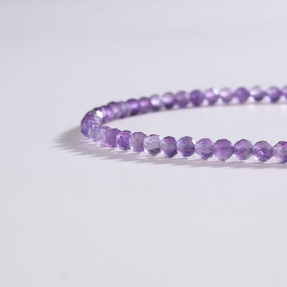 COAI Beach Waterproof Anklet for Women, Black Tourmaline Moonstone Amethyst Beaded Anklet for Women - style: Amethyst