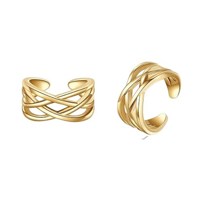 Celtic Knot/Celtic Knot/Bat/Filigree Viking Earrings 925 Sterling Silver Non Piercing Ear Cuff Earrings Cool Earring Cuff for Women Men - color: celtic-2-gold