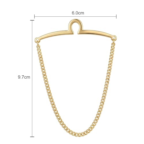Yoursfs Tie Chains for Men Gold and Sliver Tie - style: Gold Tie Chains