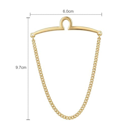 Yoursfs Tie Chains for Men Gold and Sliver Tie - style: Gold Tie Chains