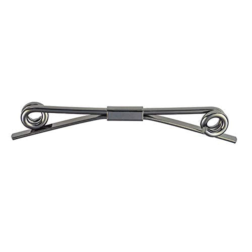 Tight Necktie Tie Clips Collar Bar Shirt Collar Stay Tie Pins Cravat Clips Silver Gold Black Tone Metal Collar Pin Jewelry Accessories for Men - color: Black