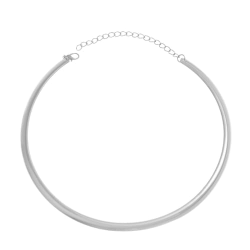 Collar Necklace for Woman Trendy Silver Choker Necklaces for Woman Statement Open Round Collar Choker Necklace - style: Style 6