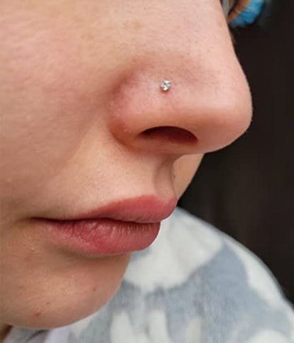 Fake Nose Ring Hoop Double Fake Septum Rings Fake Nose Piercing Clip on Earring Hoops Faux Nose Rings Lip Ring - color: A21-silver+rose gold