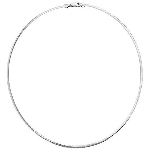 Savlano 925 Sterling Silver 2MM Italian Solid Flat Omega Chain Bracelet for Women - Made in Italy Comes With Gift Box