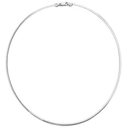 Savlano 925 Sterling Silver 2MM Italian Solid Flat Omega Chain Bracelet for Women - Made in Italy Comes With Gift Box