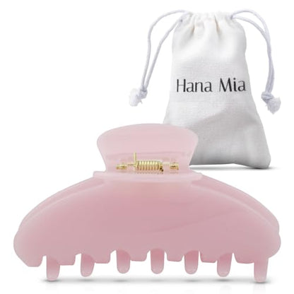 Luxury Pink Claw Clip for Women | Our Large 4 Inch Hair Clip Creates Beautiful Half Ups, Secure Updos & Chic Every Day Styles | Premium Acetate Claw with Secure Hold & Snag Free Teeth for Easy Styling - color: Pink