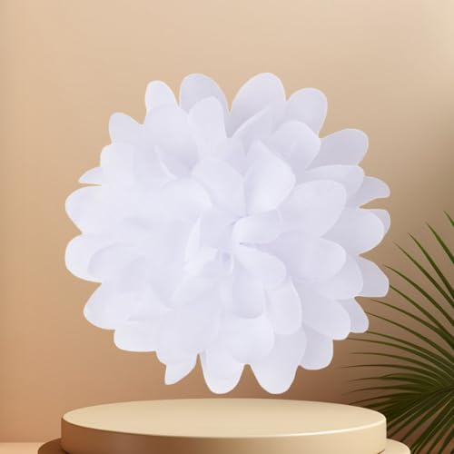 Satin Fabric Large Flower Brooch Pin Dainty Handmade Big Rose Flower Brooches Blossom Lapel Pins Silk Camellia Flowers Pin Wedding Dance Prom Party Banquet Dresses Suit Clothes Jewelry for Women - color: White