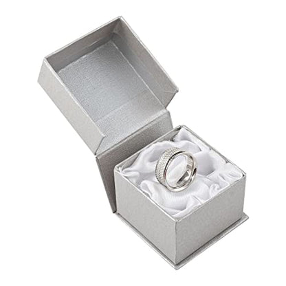 Shop LC 925 Sterling Silver Fidget Spinner Ring for Women - color: Checker Box