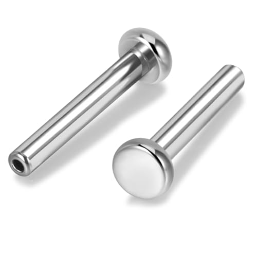 Threadless Bar G23 Titanium 20G 16G 18G Replacement Post Bar Flat Back Stud Earrings for Helix Cartilage Lobe Medusa Labret Nose Tragus Conch Piercing Jewelry - size: 16g 6mm, style: Disc 2.5mm,2Pcs Threadless Bars