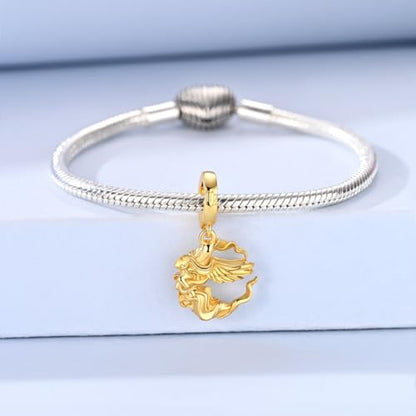 LAZA 925 Silver Charms for Bracelets and Necklaces Gold charms for Women | Summer Travel Party Lucky Zodiac Charms Clearance Pendant Beads Christmas Birthday Graduation Gift Jewelry for Women - color: Virgo