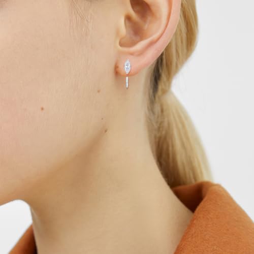 925 Sterling Silver Moissanite Huggie Half Hoop Earrings for Women - style: style 5