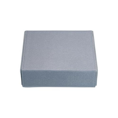 Watch Box for Men, 6-Slot PU Leather Watch Case with Removable Watch Pillows, Snap Closure Travel Watch Organizer, Luxury Storage Gift for Collectors (gray/white) | PU Leathe with velvet compartments, removable cushions for straps, snap lock for safe trav